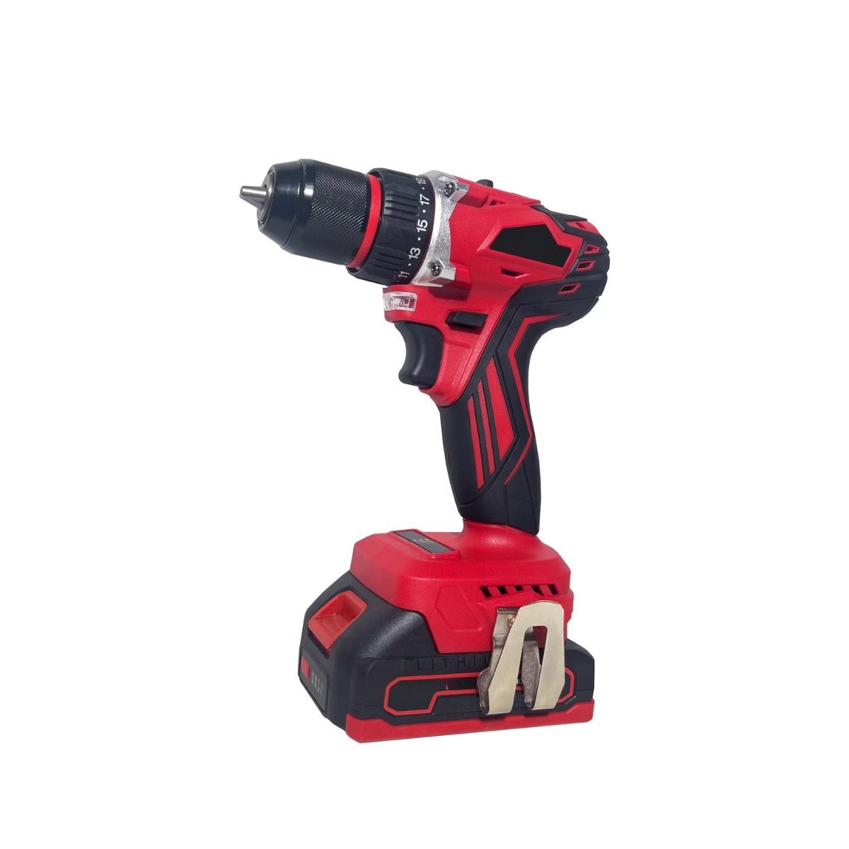 Cordless Impact Driver 21V 2-Battery 25-Piece Bit Set with LED Light